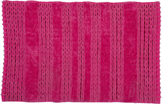 Nef-Nef Homeware Rutschfest Badematte Synthetisch,Polyester/Cotton/Leather Rechteckig Life 027023 Fuchsia 60x90cm