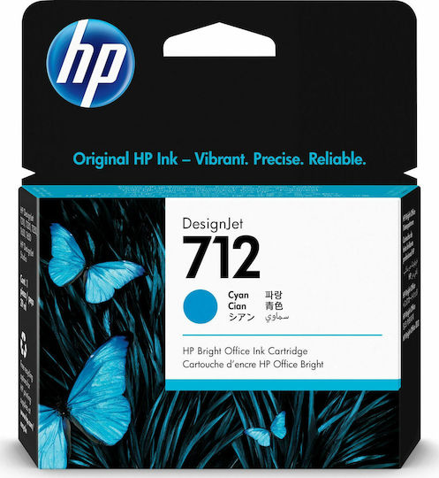 HP 712 Original InkJet Printer Ink Cyan (3ED67A)