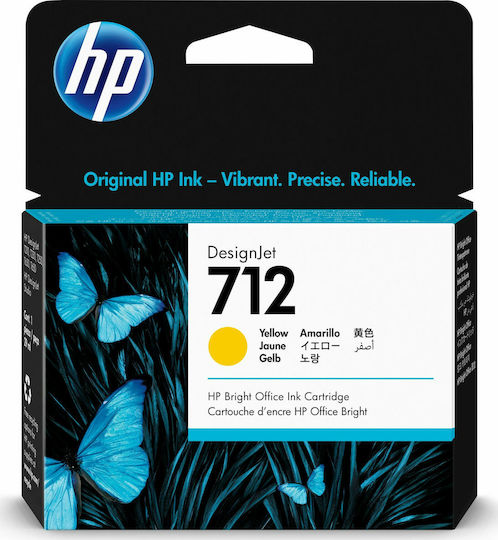 HP 712 Original InkJet Printer Ink Yellow (3ED69A)