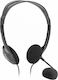 Defender Aura 102 3.5mm Auf dem Ohr Multimedia-Headsets mit Mikrofon und Verbindung 3,5 mm Klinke in Schwarz Farbe