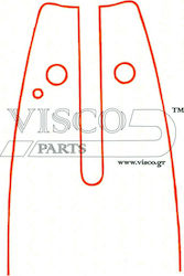 Visco Parts 14-50NR Lame pentru drujbe 35cm (14") pentru lanț cu Pas 3/8"LP, Grosimea dintelui .050"-1.3mm & Numărul de dini 50E