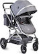 Moni Ciara Verstellbar 2 in 1 Baby Kinderwagen Geeignet für Neugeborene Gray 12kg