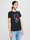 Karl Lagerfeld Damen T-shirt Schwarz