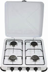 Bormann Elite BLG6000 Liquid Gas Countertop with 4 Burners White