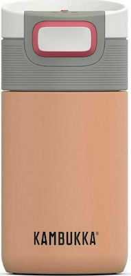 Kambukka Etna Glass Thermos Stainless Steel BPA Free Pink 300ml with Mouthpiece 11-01017