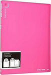 Deli Clipboard Flexible with 20 plastic sleeves Slides for Paper A4 Pink Aurora 1pcs