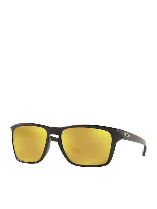 Oakley Sylas Men's Sunglasses with Black Plastic Frame and Yellow Polarized Mirror Lens OO9448-15