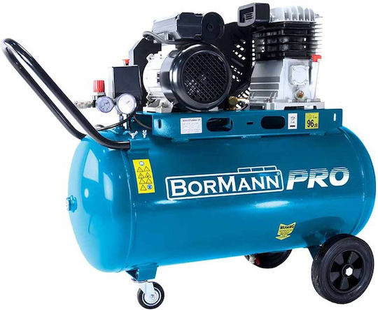Bormann Pro BAT5060 Einphasig Luftkompressor 96dB mit Leistung 3hp und Lufttank 100Es 030836
