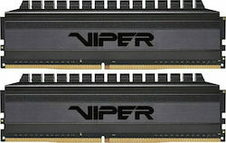 Patriot Viper 4 Blackout 16GB DDR4 RAM cu 2 module (2x8GB) și Viteză 3600 pentru Desktop
