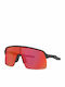 Oakley Sutro Lite Men's Sunglasses with Black Plastic Frame and Red Mirror Lens OO9463-04