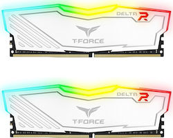 TeamGroup Delta RGB 16GB DDR4 RAM mit 2 Modulen (2x8GB) und Geschwindigkeit 3600 für Schreibtisch