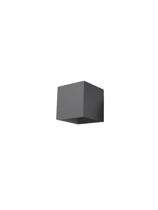 Sollux Quad 1 Lumină De perete Gri 13x13x13cm