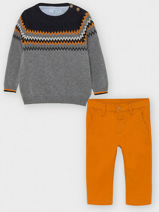 Mayoral Kids Set with Pants Winter 2pcs Gray