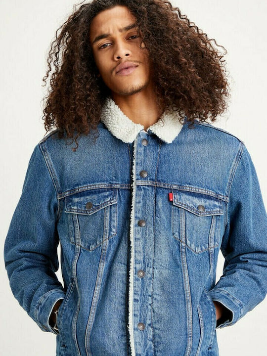 Levi's Type 3 Sherpa Trucker Τζιν Μπουφάν Μπλε