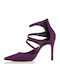 Sante Suede Pointed Toe Stiletto Purple High Heels