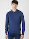 Wrangler Men's Long Sleeve Sweater Polo Blue