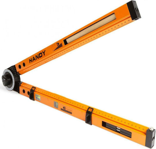 Handy Winkelmesser Aluminium Länge 50cm mit Winkelmesser und Wasserwaage