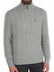 Ralph Lauren Men's Long Sleeve Sweater with Zipper Gray