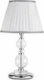 Ondaluce Bach Glass Table Lamp for Socket E14 with Silver Shade and Transparent Base