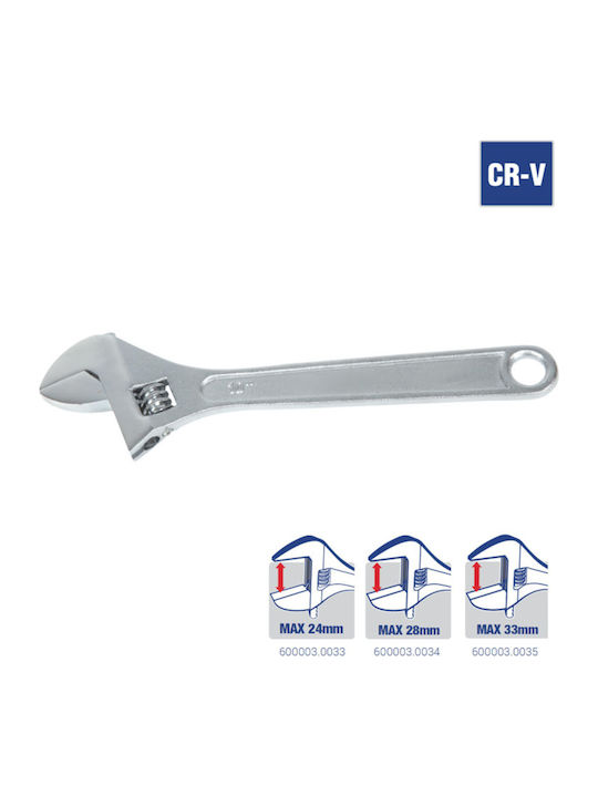 WorkPro French Wrench with Adjustable Opening 28mm 250mm