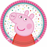 Amscan Χάρτινα Πιάτα Γλυκού Peppa Pig 8τμχ