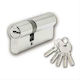 Martin Lock Cylinder Security 60mm (27-33) with 5 Keys Silver