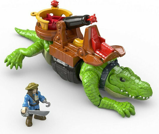 Action-Figur Imaginext Krokodil Monster & Pirat mit Zubehör für 3+ Jahre alt Jahre 28cm.