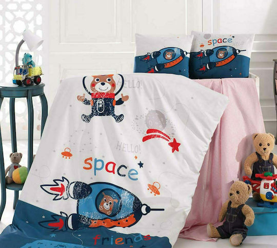 SB Home Space Baby Sheets Set Crib Cotton Multicolored 110x150cm 4pcs
