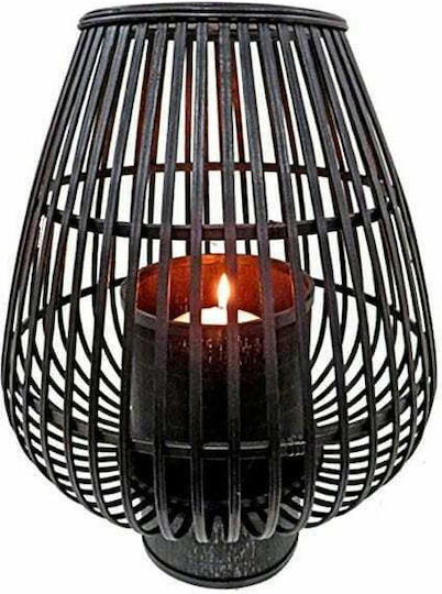 Art et Lumiere Floortop Bamboo Lantern Black 37.5x37.5x47.5cm