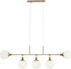 Maytoni Erich Pendant Chandelier Rail for 5 Bulbs E14, E.14 Gold