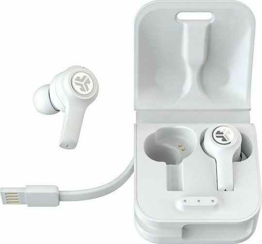 Jlab JBuds Air Executive Bluetooth Handsfree Căști cu Carcasă de Încărcare Alb