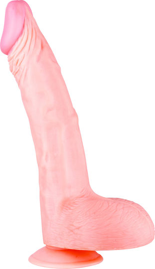 Dream Toys Real Stuff Dong with Scrotum Ρεαλιστικό Dildo με Όρχεις και Βεντούζα Flesh 28cm