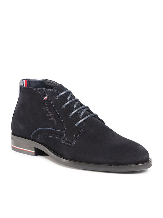 Tommy Hilfiger Signature Hilfiger Suede Navy FM0FM03111 DW5 Skroutz.gr
