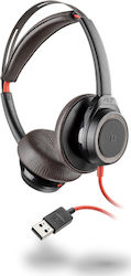 Plantronics Blackwire C7225 On Ear Multimedia Headphone with Microphone USB-A