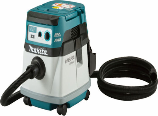 Makita Rechargeable Vacuum Wet / Dry Without Charger and Battery with Plastic Bin 15lt
