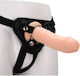 Dream Toys Real Stuff Strap On Realistic Silicone Dildo With Harness Harness με Dildo 21cm σε Μαύρο Χρώμα