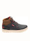 Portland Leather Kids Boots with Laces Blue