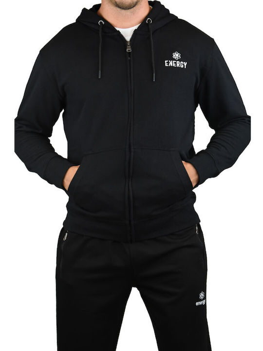 ENERGY HERREN-KAPUZENPULLOVER MR800-BLK