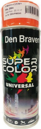Bostik Den Braven Spray Paint SC Universal with Shiny Effect Pure Orange RAL 2004 400ml