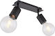 Globo Lighting Hermine Modern Metal Ceiling Light with Socket E27 Black