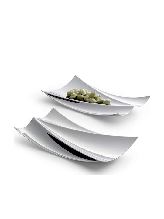Philippi Elbharmonie Inox Platou pentru aperitive Un singur cârlig Argintiu L14xl23xH3cm 2buc Philippi Elbharmonie Inox Platou pentru aperitive Un singur cârlig Argintiu L14xl23xH3cm 2buc