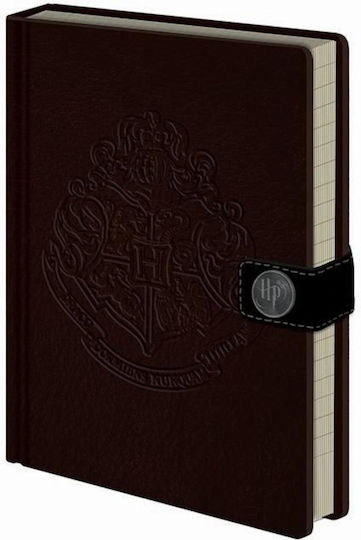 PCMerch Harry Potter Hogwarts Crest Premium Notizbuch A5 Geregelt Braun