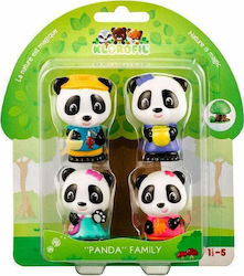 Les Klorofil Miniature Toy Οικογένεια Panda for 1.5+ Years