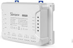 Sonoff 4CH PRO R3 Smart Ενδιάμεσος Διακόπτης με Wi-Fi και RF σε Λευκό Χρώμα