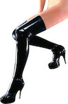 Sharon Sloane Latex Stockings Black