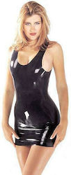 Sharon Sloane Latex Mini Dress Рокля Black