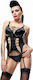 Demoniq Ruth Κορμάκι Corset with Lacing Μαύρο