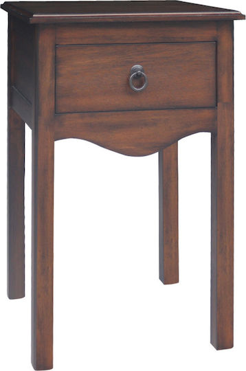 Quadratischer Beistelltisch Classic Holz Walnuss M40xB40xH61cm