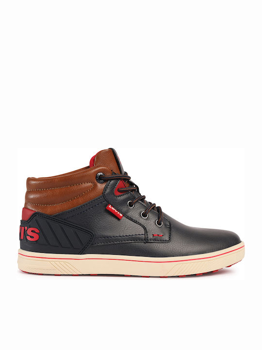Portland Leather Kids Boots with Zipper Navy Blue