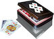 Piatnik Cards Lux Horizontal Casket Aces Set Spielkarten 2 Stück für Poker Braun In Ledertasche
